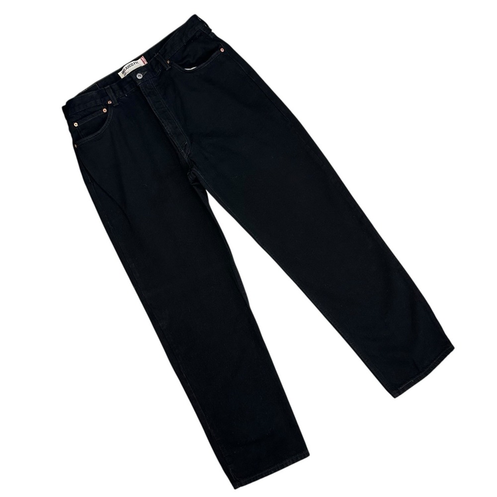 Vtg Levis 550 Jeans Mens 36x32 Black Y2K 2000s Relaxed Fit Straight Leg Denim